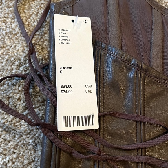 Urban outfitters Brown Leather Corset Top - Picture 4 of 6